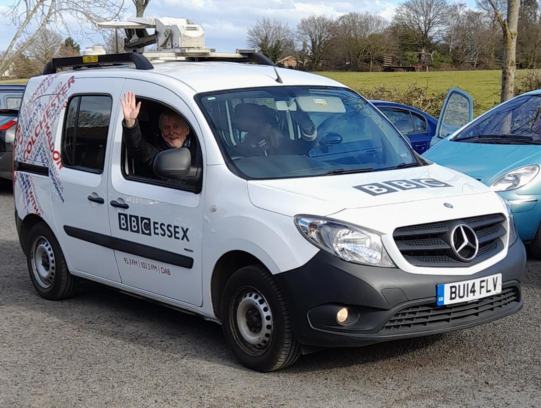 Barry and Liana from BBC Essex saying goodbye as they are off to find the next clue